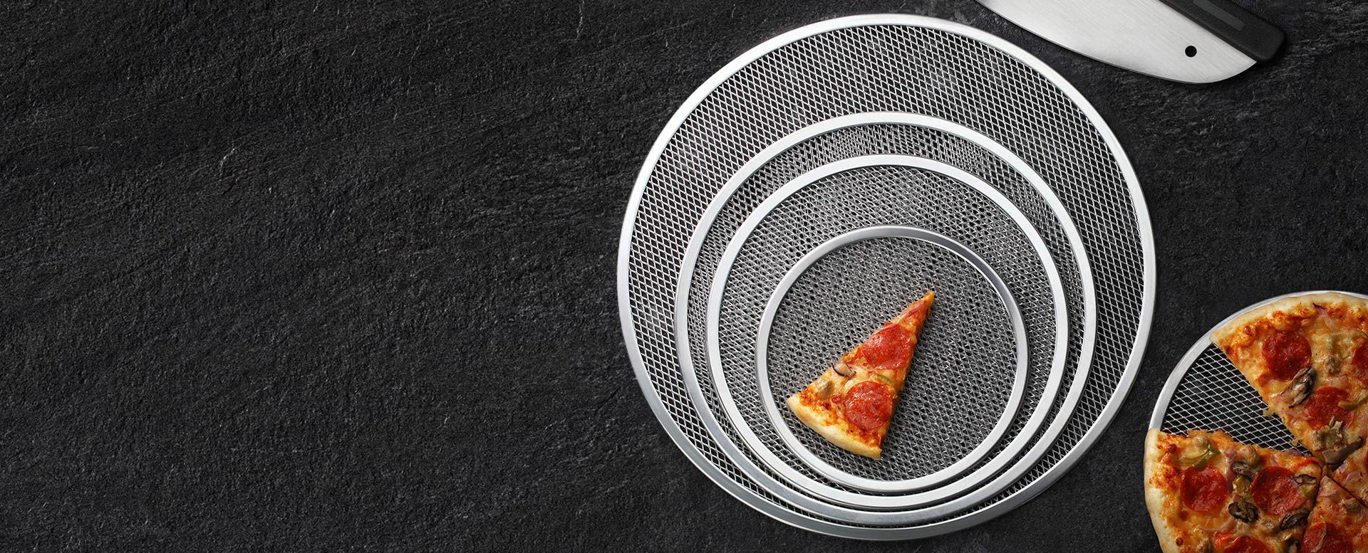 Aluminiowe ekrany pizzy