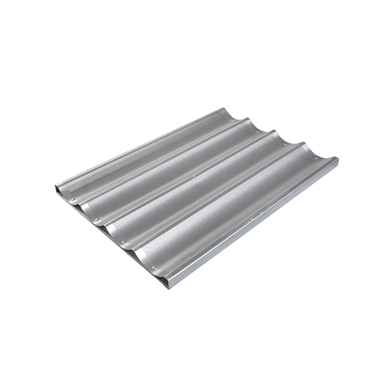 Aluminiowa perforowana bagietka na francuski chleb 4-loaf