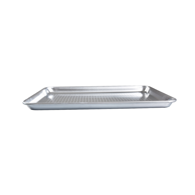 Naturalny i niepowlekany czysto aluminiowy perforowana pół arkusza butów /patelnia 18-calowa L x13-calowa W x1 cali h (pół rozmiaru)