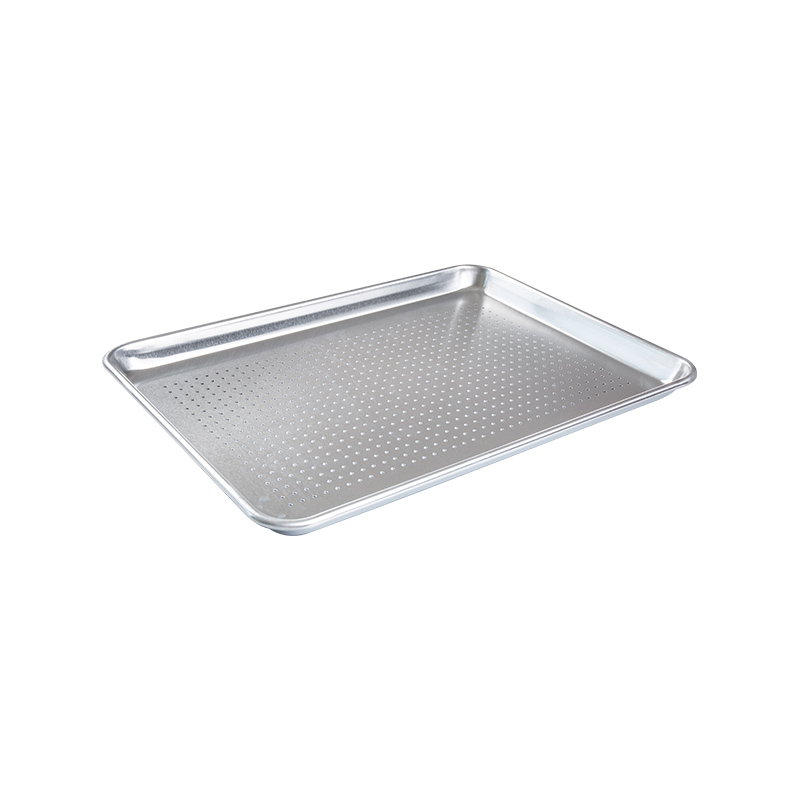 Naturalny i niepowlekany czysto aluminiowy perforowana pół arkusza butów /patelnia 18-calowa L x13-calowa W x1 cali h (pół rozmiaru)